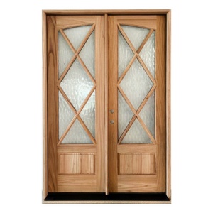 8 lite french steel exterior double door