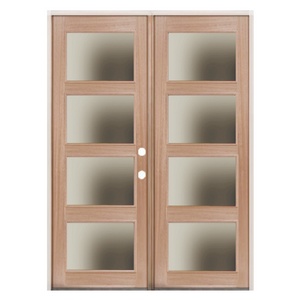4 Lite Vertical Mahogany