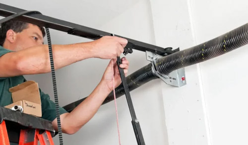 Red torsion spring for garage door