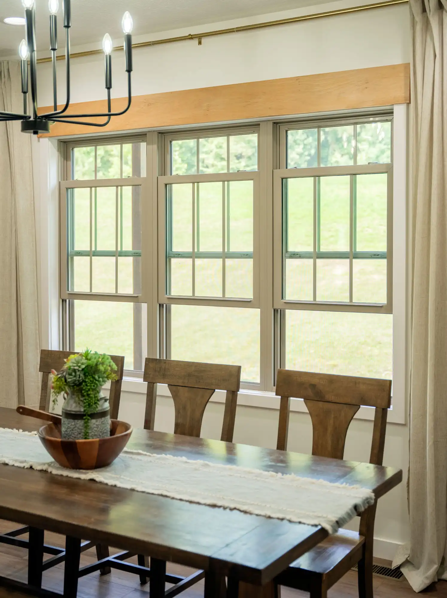 Endure™ Double Hung Mulled Windows in Sandstone